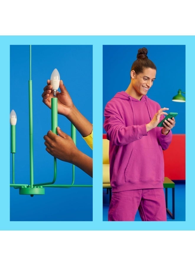 Wiz Smart LED Bulb RGB, 40W ,Wi-Fi And Bluetooth Connected Candle Bulb,Colors & Tunable Whites C37 E14,Compatible With Alexa And Google Assistant App Control - Image 5